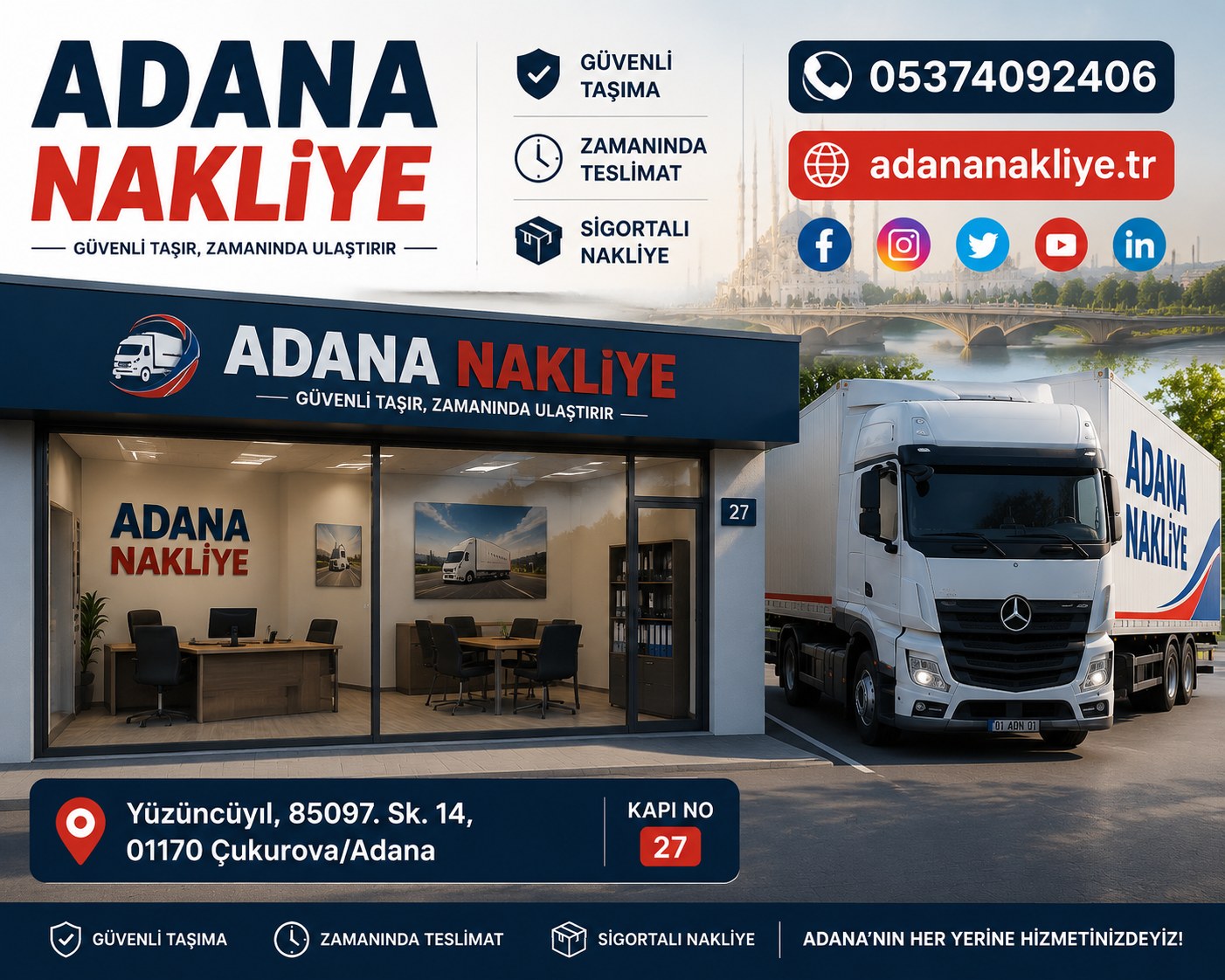 Adana Nakliye Ofisimiz - Çukurova Adana